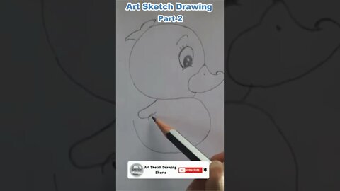 Easy Pencil Drawing Duck Shorts 2 #shortvideos #duckdrawing