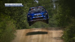 Rally car co-driver wins national championship alongside Travis Pastrana