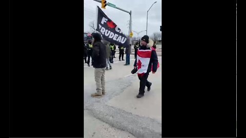 Earlier Live Broadcast from Ambassador Bridge Truckers Convoy