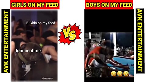 Girls on my feed VS Boys on my Feed | Boys vs Girls | Latest Meme #latest #memes #trending