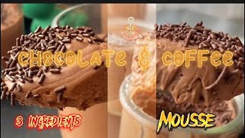 Creamy 3 ingredient Coffee ☕️ or chocolate 🍫 Mousse Dessert in 5 minutes!