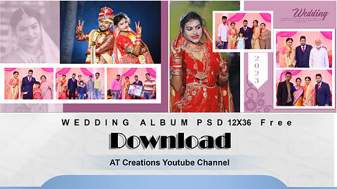 Download Free Wedding Album Design Psd | 12x36 Psd Free Download