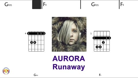 AURORA - Runaway - (Chords & Lyrics like a Karaoke) HD