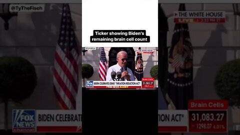 Ticker shows Biden’s brain cells dropping during speech