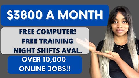 10000 ONLINE JOBS!! $3800 PER MONTH! FREE COMPUTER! ALL SHIFTS AVAILABLE