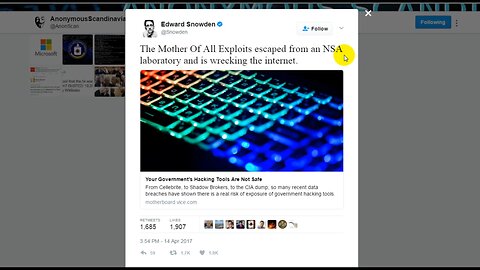 ☹️ N.S.A has just wrecked the internet says Edward Snowden #Shadowbrokers - The Outer Light - 2017