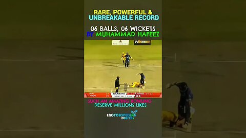 MUHAMMAD HAFFEZ 06 WICKETS IN 06 BALLS | 06 Wickets in One Over by Muhammad Hafeez | Cricket Records