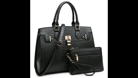 Women Handbag Wallet Tote Bag Shoulder Bag Hobo Bag Top Handle Satchel Purse Set 2pcs w/ 3 Comp...