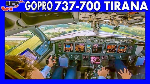 Boeing 737-700 GoPro Views into Tirana Albania