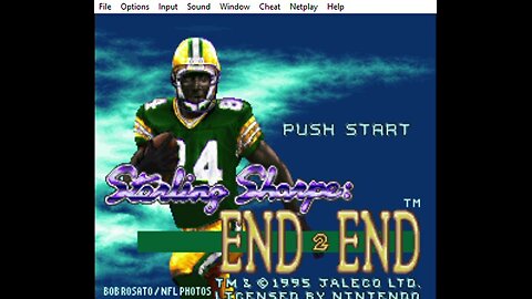 Sterling Sharpe End 2 End Football, Classic Super Nintendo game