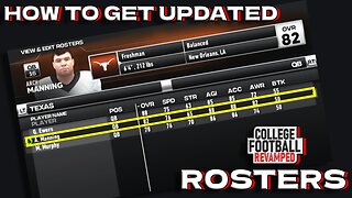 How To Get UPDATED Rosters in College Football Revamped 2024