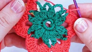 How to crochet simple flower short tutorial