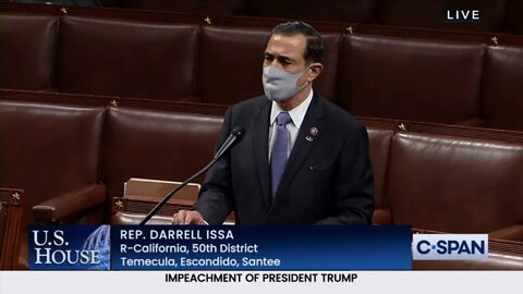 DARRELL ISSA TRUMP HAS POLITICAL TOURETTES IMPEACHMENT 2nd Impeachment in the House January 13th 20