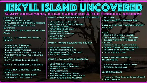 JEKYLL ISLAND UNCOVERED: Titanic Indians, Child Sacrifice & The Federal Reserve