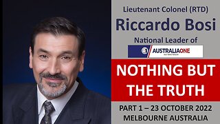 Riccardo Bosi Nothing But The Truth (Part 1) - Melbourne PM