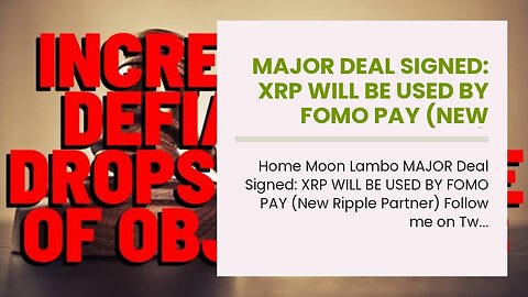 MAJOR Deal Signed: XRP WILL BE USED BY FOMO PAY (New Ripple Partner)