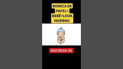 COMO DESENHAR BONECA DE PAPEL+ BEBÊ+ LOOK INVERNO #bonecadepapel #shorts #bebê #paperdolls