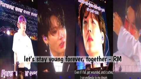 I still can't get over of this - Army sing young forever for BTS & their reaction to that (eng sub)