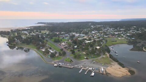 Lake Park and Town Mallacoota 19 April 2021by drone