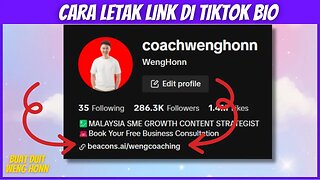 Cara Letak Affiliate Link Di Bio Tiktok Untuk Jana Duit Guna Tiktok