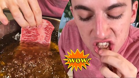 Deep Frying 1000$ Wakyu Steak