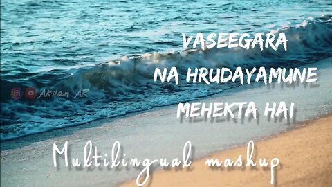 Manohara 💞 Vaseegara 💞 Zara Zara | AKILAN AR | Multilingual Love Mashup | Harris |Lyrical HD video |