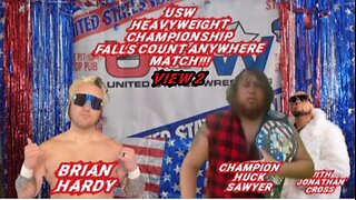 USW HEAVYWEIGHT CHAMPIONSHIP FALLS COUNT ANYWHERE MATCH!!! BRIAN HARDY vs. HUCK SAWYER!!! (View 2)