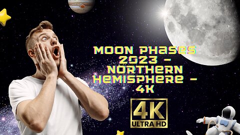 Moon Phases 2023 – Northern Hemisphere – 4K