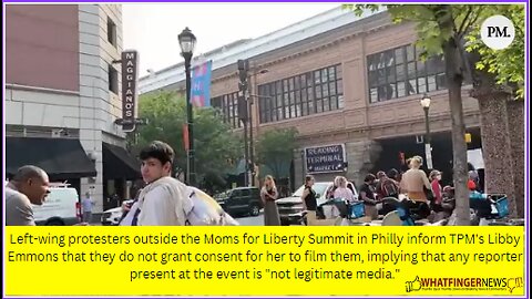 Left-wing protesters outside the Moms for Liberty Summit in Philly inform TPM's Libby Emmons