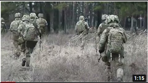 Ukrainian troops seen on the border of the Kharkiv region