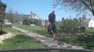 Farmers Walk With Straps 180lbs/70lb Heavy Bag Throws.