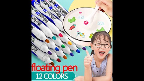 8/12 Colors Magical Water Floating Student Painting Brush Whiteboard Markers Pen