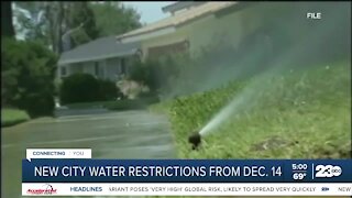 Water restrictions starting December 14th in Bakersfield