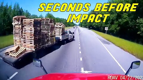 CAR PULLS IN FRONT OF SEMI-TRUCK AND GETS HIT || A Day in The Life of an American Truck Driver 2023
