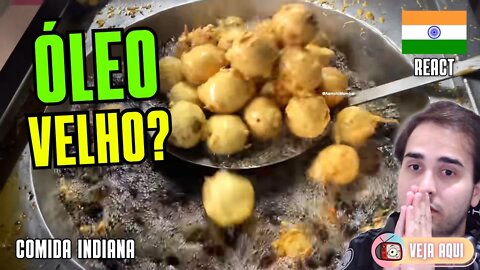 E esse ÓLEO, está VELHO? VADA PAV da ÍNDIA! Reagindo a COMIDAS DE RUA INDIANAS | Veja Aqui Reacts