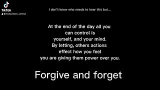 Forgive and forget