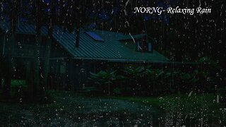 Sleep well with the rain on the roof of the house in the forest | The sound of rain, meditation