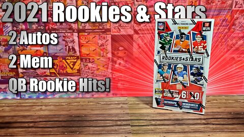 2021 Rookies & Stars Football Hobby Box | 2 Autos 2 Mem & Nice Rookie QB Hits!