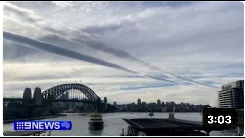 MASSIVE FREQUENCY CLOUD OVER SYDNEY - MSM LIES AGAIN -- AUSTRALIA - no sound first half of video