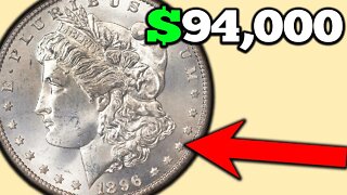 SUPER RARE SILVER MORGAN DOLLAR COINS FROM 1896!!