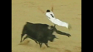 Guy Jumps Over A Bull