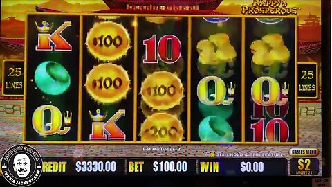 MASSIVE WIN!! $100 BETS on DRAGON LINK HAPPY & PROSPEROUS High Limit Slot Play