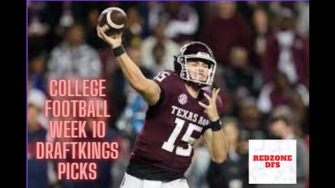 College Football Week 10 DraftKings Picks - (Saturday 11/8)