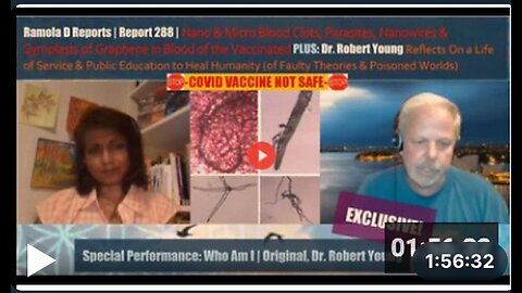 Report 288 | Clots, nanowires, parasites, symplasts of graphene in vaccinated blood: Dr Robert Young