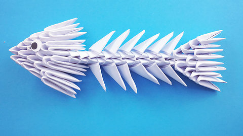 3D Origami fish bone - How to make a 3D Origami