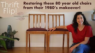 Thrift Flip! Saving these 80 year old Mid-Century Modern chairs from their 1980's makeover.
