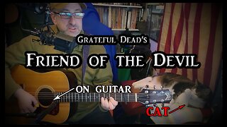 The Grateful Dead's "Friend of the Devil" on Guitar (with my cat)