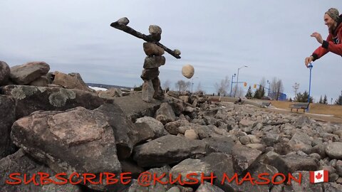 Making and breaking a rock man North Bay April 2/22