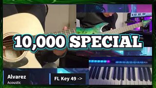 Playing 1 song With all of my Guitars & Basses! | 10,000 Special