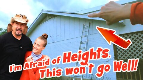 Ladders, Roof Repair, and ACROPHOBIA, What Could Go Wrong? | DIY